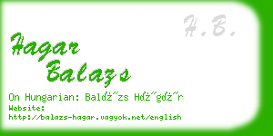 hagar balazs business card